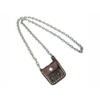 JEWELS D&G ROUGH EXT OVAL CHAIN LIGHT BROWN LEATHER BAG DJ0365 unisex