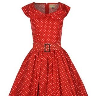 Lindy Bop Rockabilly Kleid 50er Jahre Hetty, rot gepunktetes