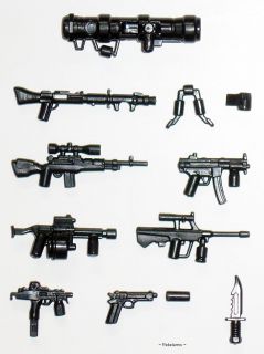 Rebelarms   9 Moderne Waffen Gewehr MP TOW Set für LEGO