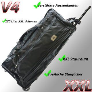 Reisetasche Jumbo Big Travel 3 Rollen riesige 120L XXL V4 4