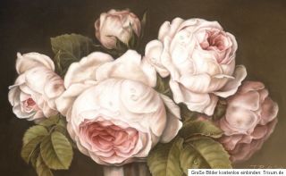 Rosen Bild Gemälde Shabby Chic rosa braun Landhaus Vintage Thomas