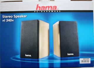 Hama I 340 2.0 Aktiv Lautsprecher Stereo Boxen für PC Notebook