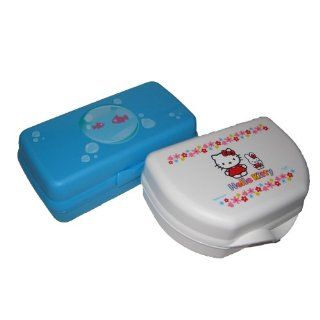 Tupperware© Sandwich Box Set (2) mit Hello Kitty und Fisch Motiv
