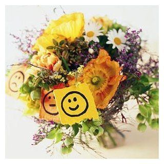 Grußkarte Blumenstrauß mit Smiley Bürobedarf