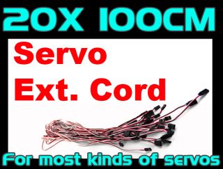 335 20x 100CM Servo Extension Cord Cable for boat plane CAR AUTO