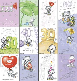 336 Kessy Grußkarten & Glückwunschkarten 56 Katzen Motive diverse