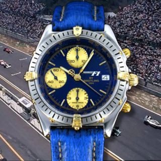 BREITLING Uhr Chronomat F1 Formel 1 Renault Stahl Gold Alain Prost