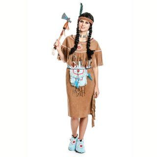 Kostümplanet® Indianerin Kostüm + gratis Schminke Indianerinkostüm