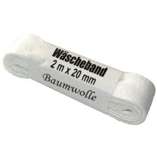  20 mm Farbe weiss Baumwolle / Köperband Baumwollband, hi.286/0302