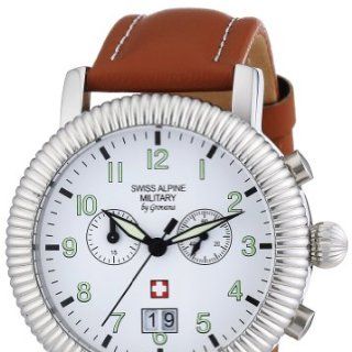 Swiss Alpine Military Herren Armbanduhr XL AV288 Chronograph Leder