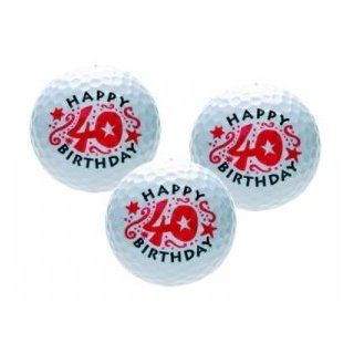 Golfballset HAPPY 40er, Golfball und Golfbälle,Geburtstagsmotiv