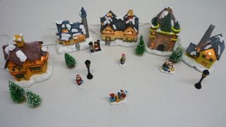 3D Beleuchtete Weihnachtsstadt Weihnachten Stadt Dorf Modell
