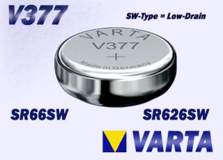 10x VARTA V377 Silberoxid Knopfzellen SR66 SR626SW AG4