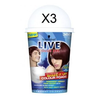 X3 Schwarzkopf Live Color XXL Shake It Up Colour Foam