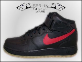 Nike Schuhe Sneaker Air Force 1 Mid 07 Gr. 40   47  Black / Red