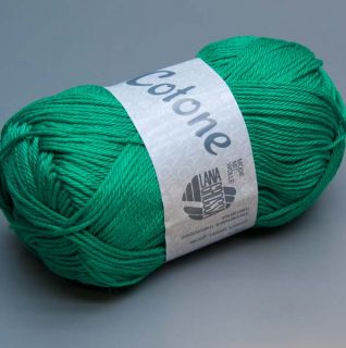 Lana Grossa Cotone 015 verde 50g Wolle