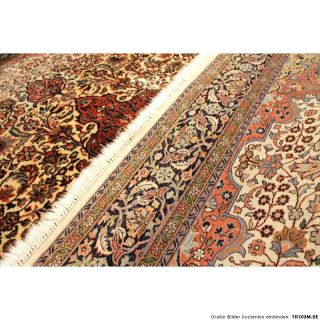 Edeler Handgeknüpfter Perser Orient Seiden Teppich Ghom Seide Tappeto