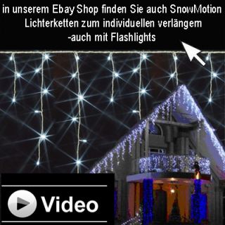 LED Lichterkette Eiszapfen Eisregen SnowMotion Weihnachtsbeleuchtung