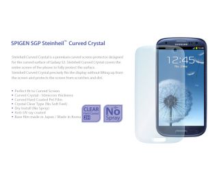 SPIGEN SGP Samsung Galaxy S3 Screen Protector Steinheil Curved CRYSTAL