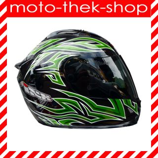 IXS Motorrad Helm Fiberglas Kevlar Carbon Kawa grün 2XL
