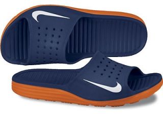 Original Nike Herren Badeschuhe SOLARSOFT SLIDE Badelatschen blau