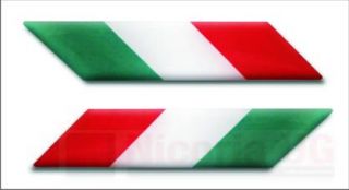 3D Aufkleber Italien Set L + R Tricolore 100 x 20 mm