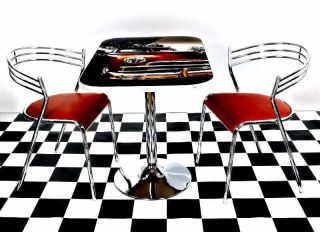 Diner Tisch US Car Dinertisch 50er Jahre Nierentisch Esszimmertisch