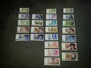 Deutsche Mark BBK I II III 1991   96 1963 1960 DM Banknotensatz Geld