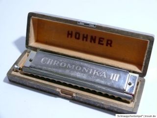 R036 } HOHNER Chromonika III   Mundharmonika / Harmonica •