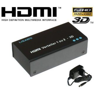 Ligawo 3D HDMI Splitter 1x2 High Speed HDMI   Verteiler 1 zu 2 Y