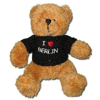 Teddy mit Pullover I Love Berlin, schwarz Spielzeug