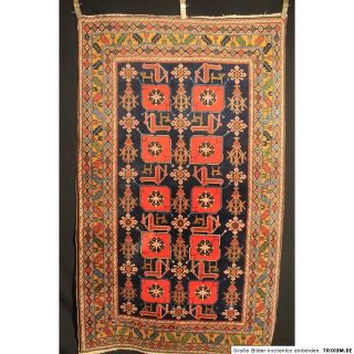 Antik Alter Handgeknüpfter Teppich Kazak Kasak Kaukasus Tappeto