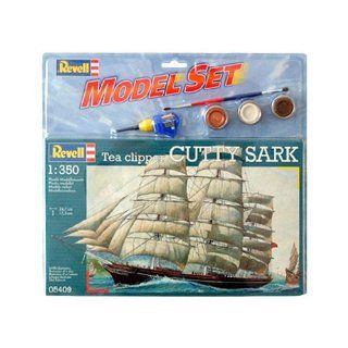 Segelschiff Cutty Sark, 1350, Modellbausatz inkl. Farben, Pinsel und