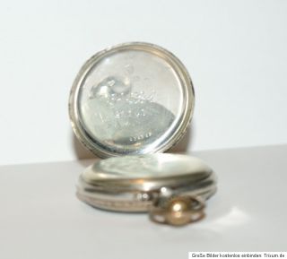 Antike Jugendstil Taschenuhr Cylindre Remontoir 40 Rubis 800er Silber