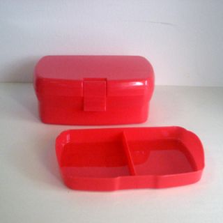 Brotdose Brotzeitdose Brot Box Lunch Box mit Einsatz rot