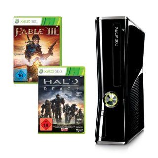 Xbox 360   Konsole Slim 250 GB inkl. Halo: Reach + Fable III (Limited