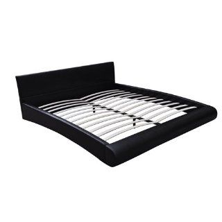 Luxus Polsterbett Doppelbett 180 x 200 cm mit Lattenrost Bett schwarz
