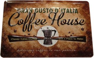 Gusto Kaffee Schild geprägt 20 x 30 cm Reklame Blechschild 431