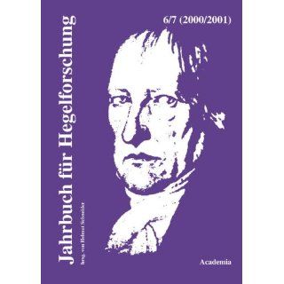 Jahrbuch für Hegelforschung 6/7/00/01 Bücher