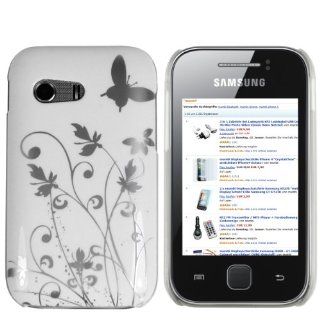mumbi Schmetterling Blumen Hülle Samsung Galaxy Y Schutzhülle (Harte