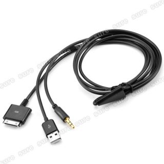 USB AUX Auto Audio Datenkabel Ladekabel Kabel 3 5mm Cinch iPhone 3G S