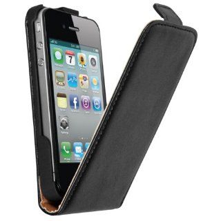 mumbi Premium Ledertasche Flip Case für iPhone 4S 4 
