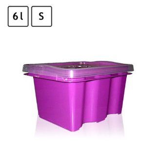 Liter Stapelbox Größe S Wendebox + Deckel violett lila