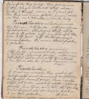 Sehr altes handgeschriebenes Kochbuch 1881