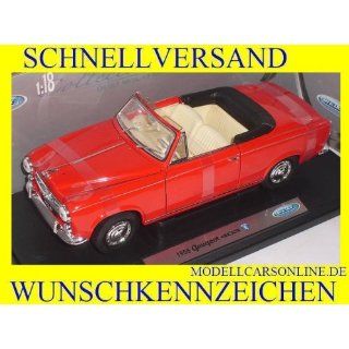 Peugeot 403 rot Cabrio offen 1957 Modellauto Welly 1:18 [Spielzeug