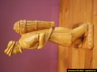 Holzfigur geschnitzte Figur aus Holz 35cm hoch Bauer Weinbauer
