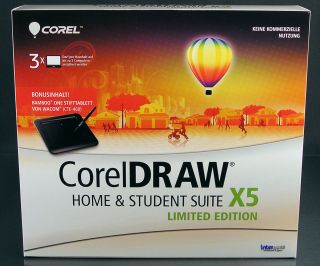 X5 Home & Student 3 PC Box + Wacom Bamboo One Grafiktablett CTE 460