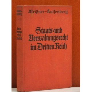 Staats  und Verwaltungsrecht im Dritten Reich. Bücher