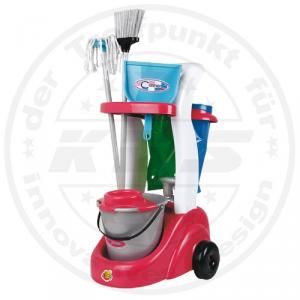 Kinder Putzwagen Spielzeug Putzset Reinigungswagen mit Eimer Wischmop