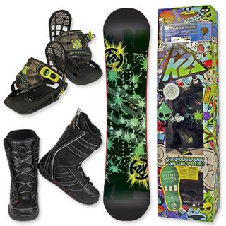K2 Snowboard Set für Boys inkl. Board, Bindung und Boot, Gr 31 35